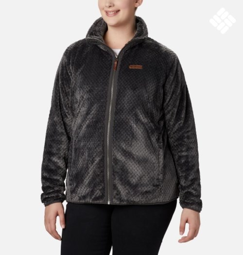 Jachete Din Lână Columbia Fireside II Plush Full Zip Dama Negrii | Plus Size RKQ0M1SZ8